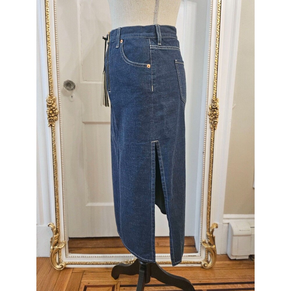 GUCCI Denim Midi Skirt, IT 36 (fits XXS to S), NWT - Picture 8 of 16